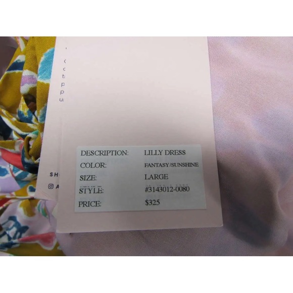 NWT Alivia The Lilly Fantasy Floral Sunshine slip midi tie shoulder summer dress - Picture 13 of 15